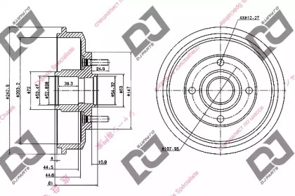 Тормозный барабан DJ PARTS BR1019